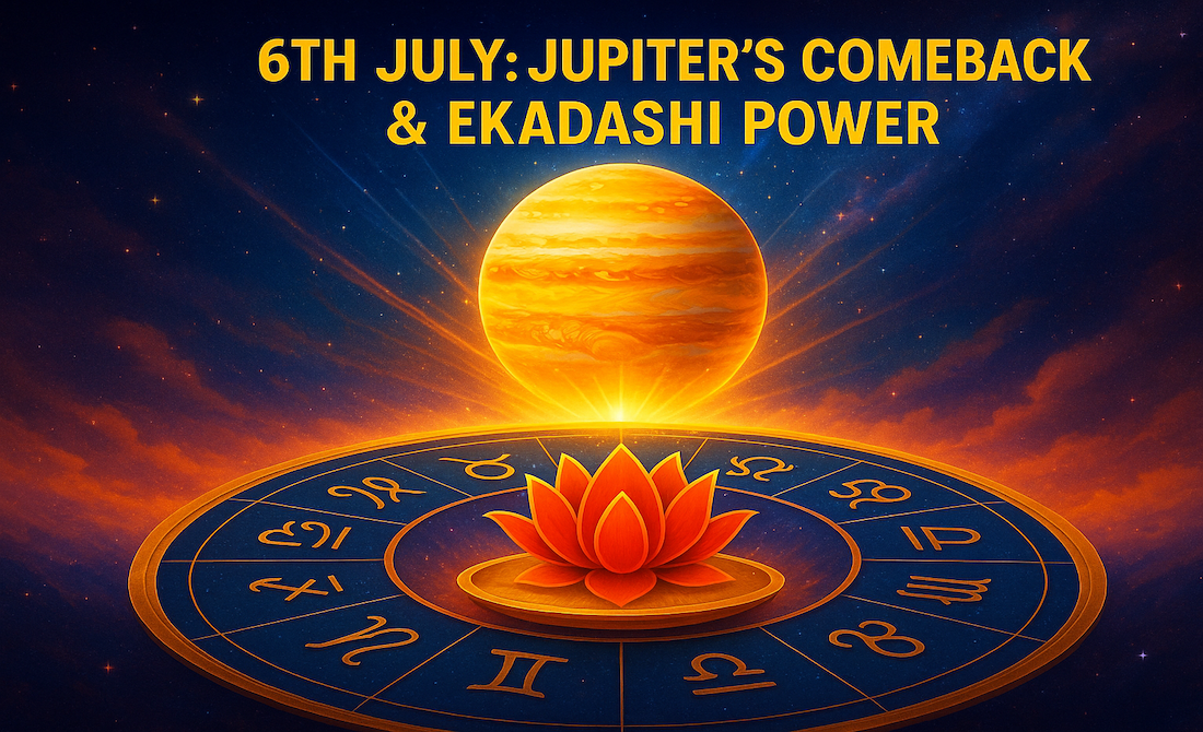 6th July: Jupiter’s Comeback & Ekadashi Power | How Jupiter’s Rise Will Uplift All 12 Zodiac Signs